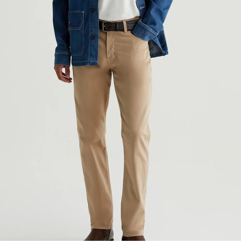 AG Adriano Goldschmied Everett Sue jeans 29x32 straight slim sueded khaki Italy